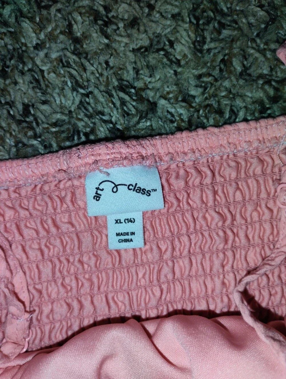art class Pink Textured Dress